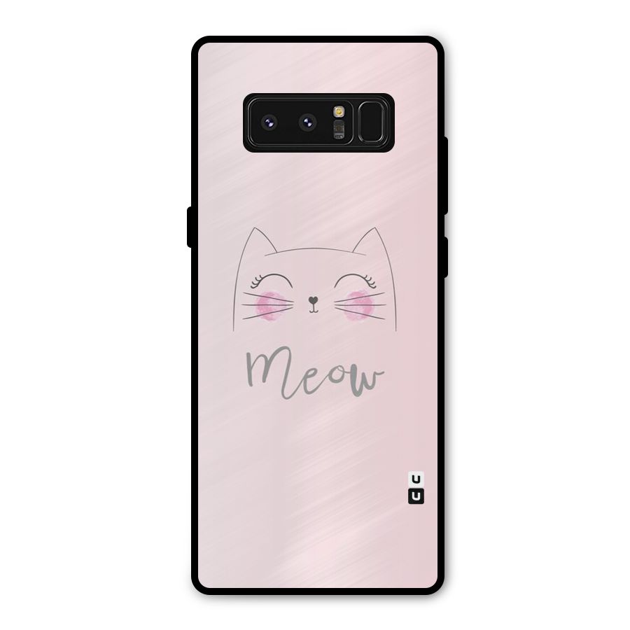 Meow Pink Metal Back Case for Galaxy Note 8