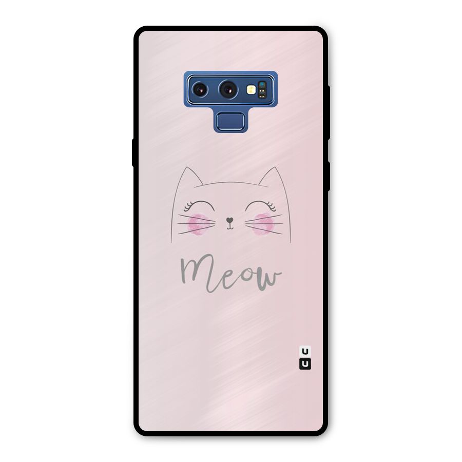 Meow Pink Metal Back Case for Galaxy Note 9