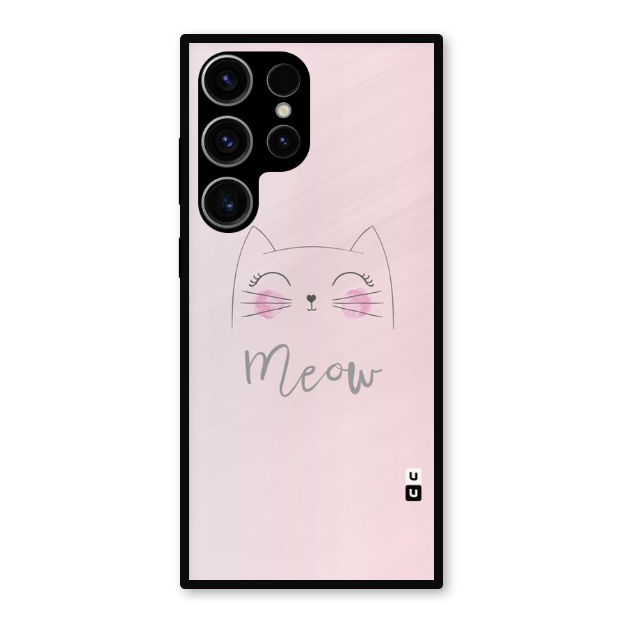 Meow Pink Metal Back Case for Galaxy S23 Ultra
