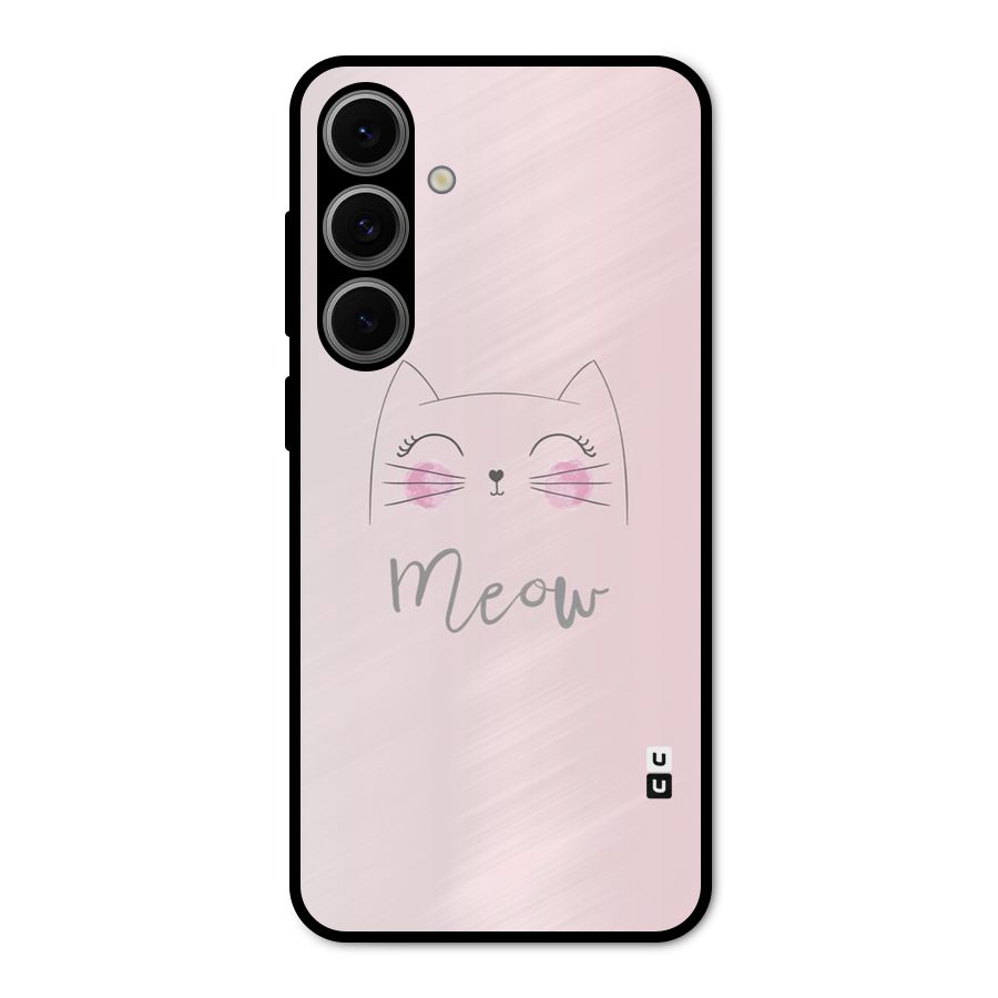 Meow Pink Metal Back Case for Galaxy S24 FE
