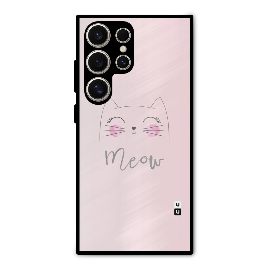 Meow Pink Metal Back Case for Galaxy S24 Ultra