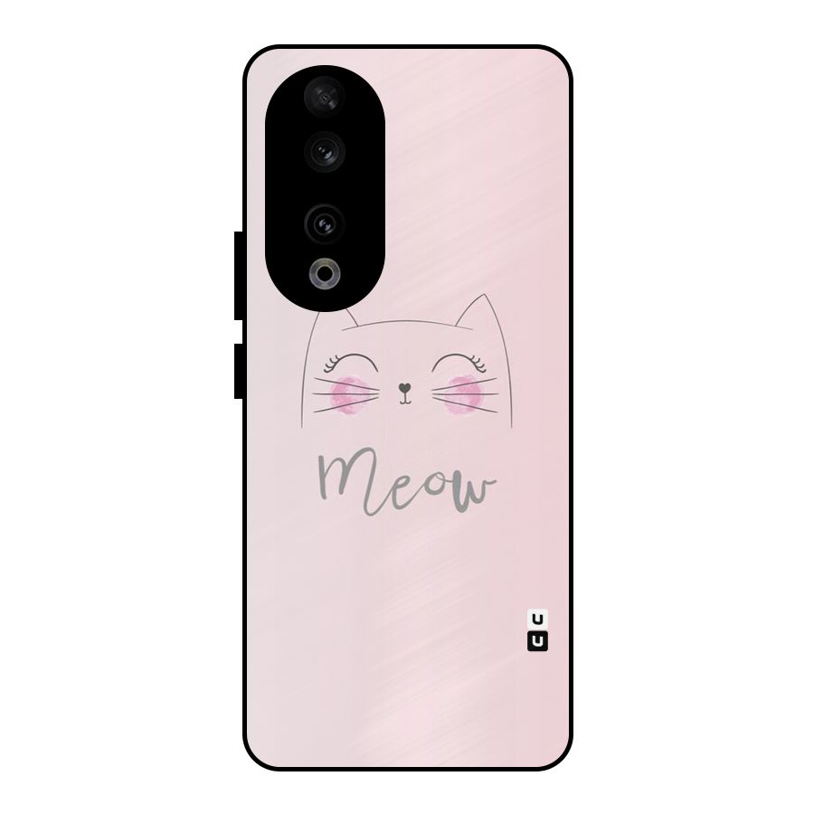 Meow Pink Metal Back Case for Honor 90