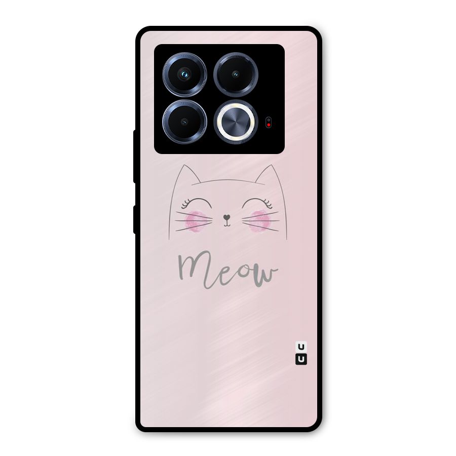 Meow Pink Metal Back Case for Infinix Note 40 5G