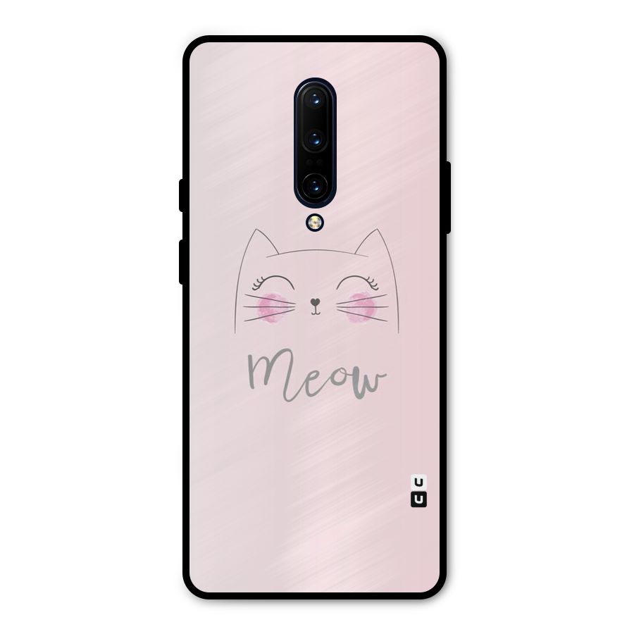 Meow Pink Metal Back Case for OnePlus 7 Pro