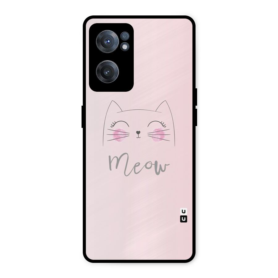 Meow Pink Metal Back Case for OnePlus Nord CE 2 5G