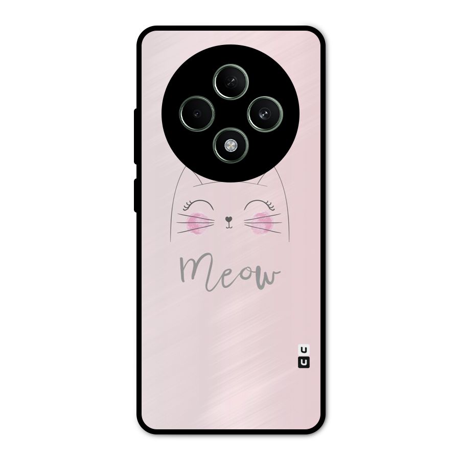 Meow Pink Metal Back Case for Oppo F27