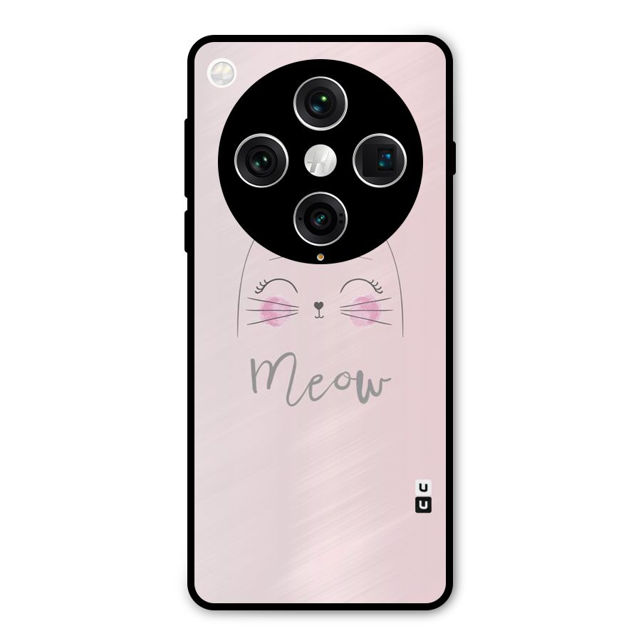 Meow Pink Metal Back Case for Oppo Find X8 Pro
