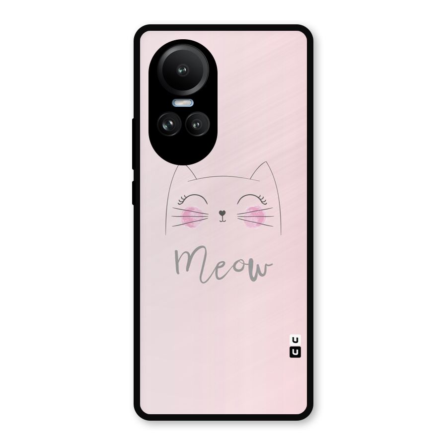 Meow Pink Metal Back Case for Oppo Reno10