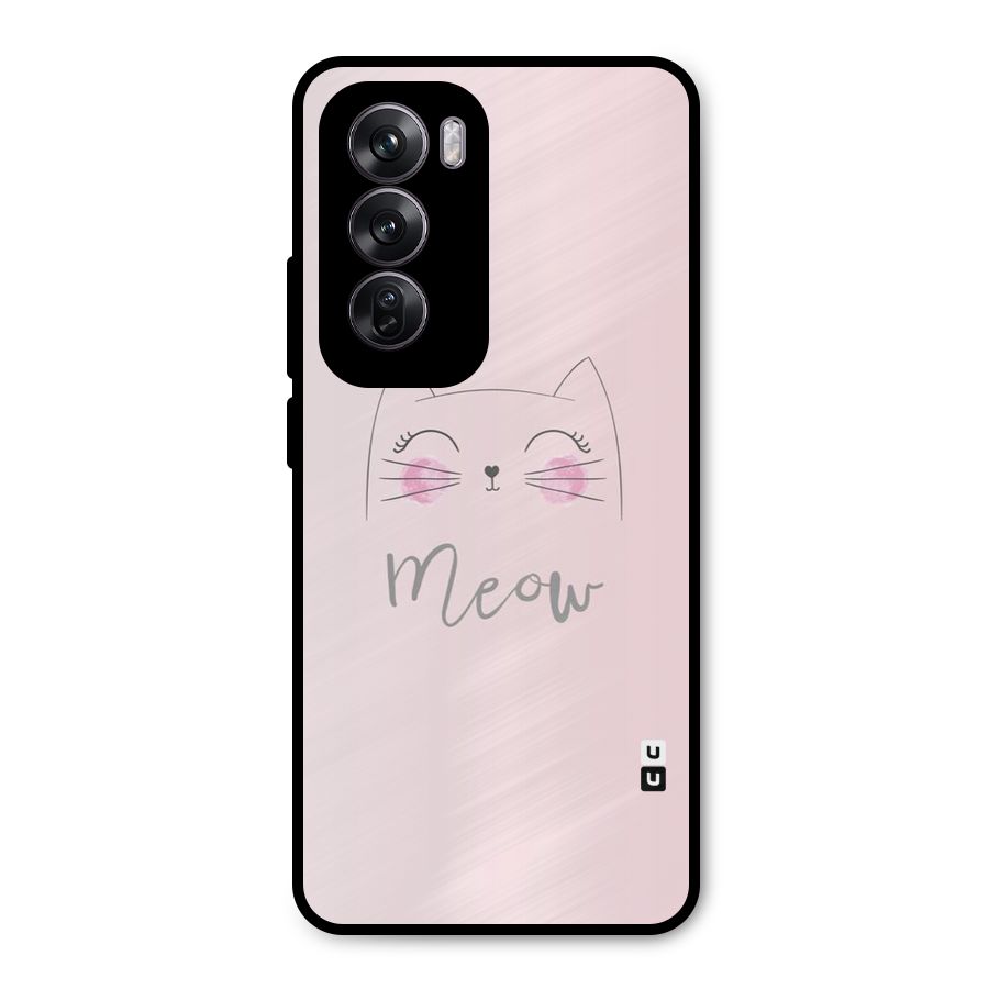 Meow Pink Metal Back Case for Oppo Reno12 Pro