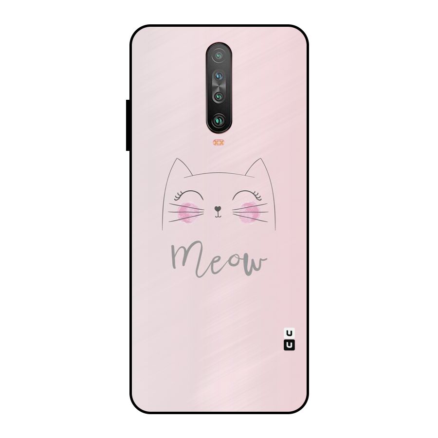 Meow Pink Metal Back Case for Poco X2