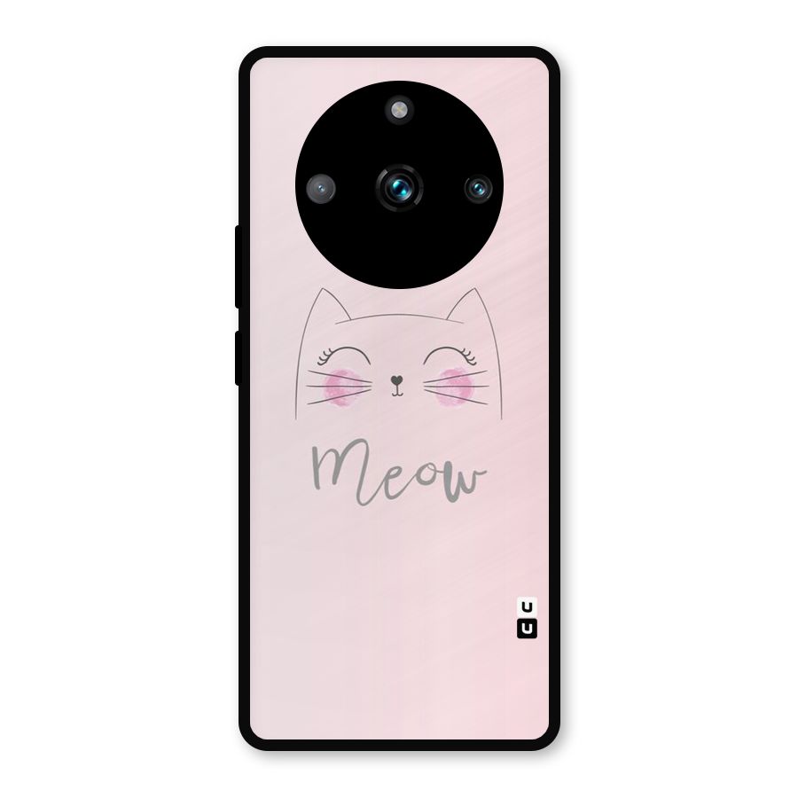 Meow Pink Metal Back Case for Realme 11 Pro