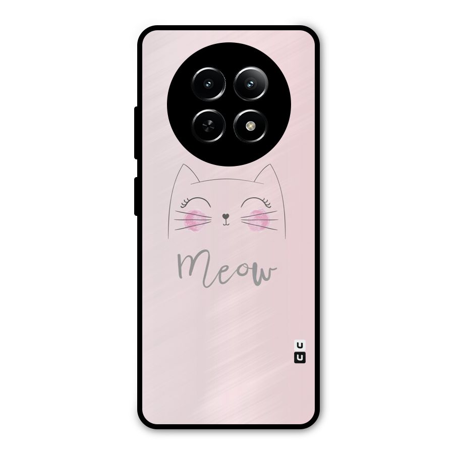 Meow Pink Metal Back Case for Realme Narzo 70x 5G