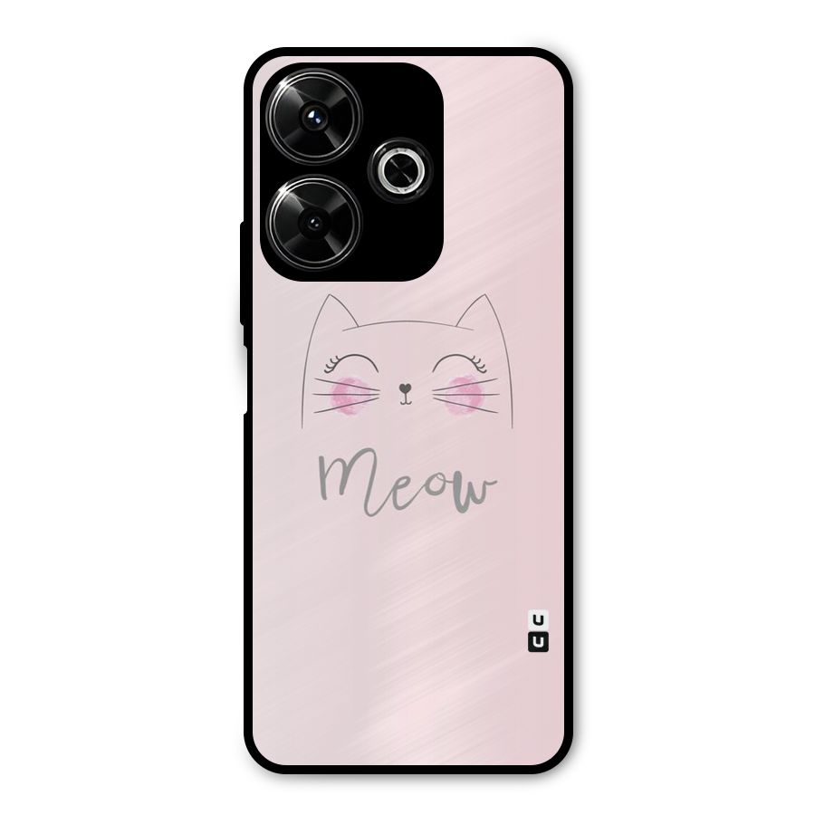 Meow Pink Metal Back Case for Redmi 13 5G