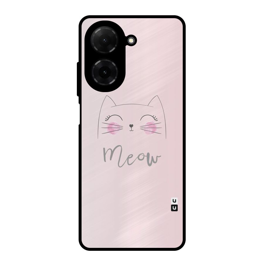 Meow Pink Metal Back Case for Redmi A5 4G