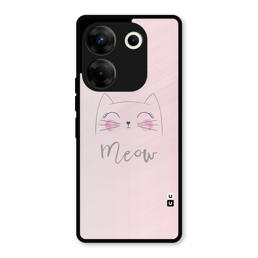 Meow Pink Metal Back Case for Tecno Camon 20 Pro