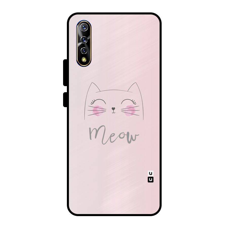 Meow Pink Metal Back Case for Vivo S1