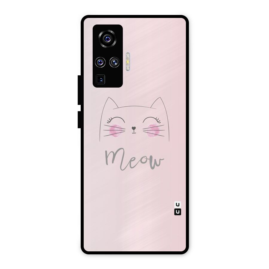 Meow Pink Metal Back Case for Vivo X50 Pro