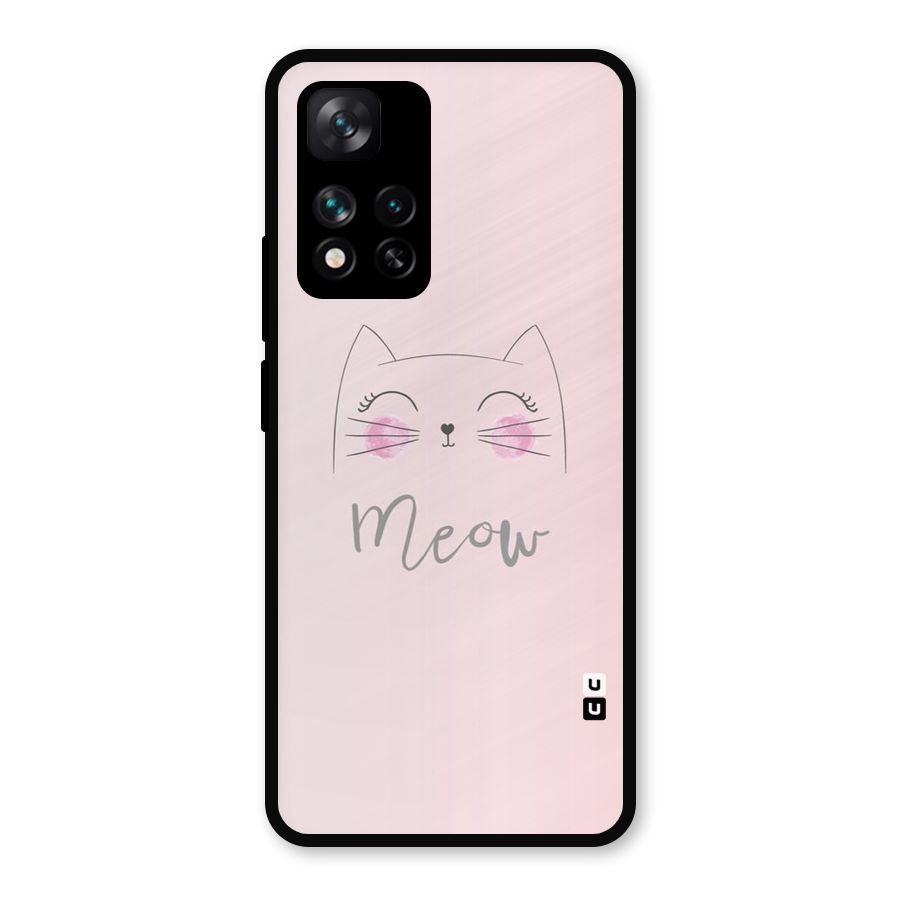Meow Pink Metal Back Case for Xiaomi 11i Hypercharge 5G