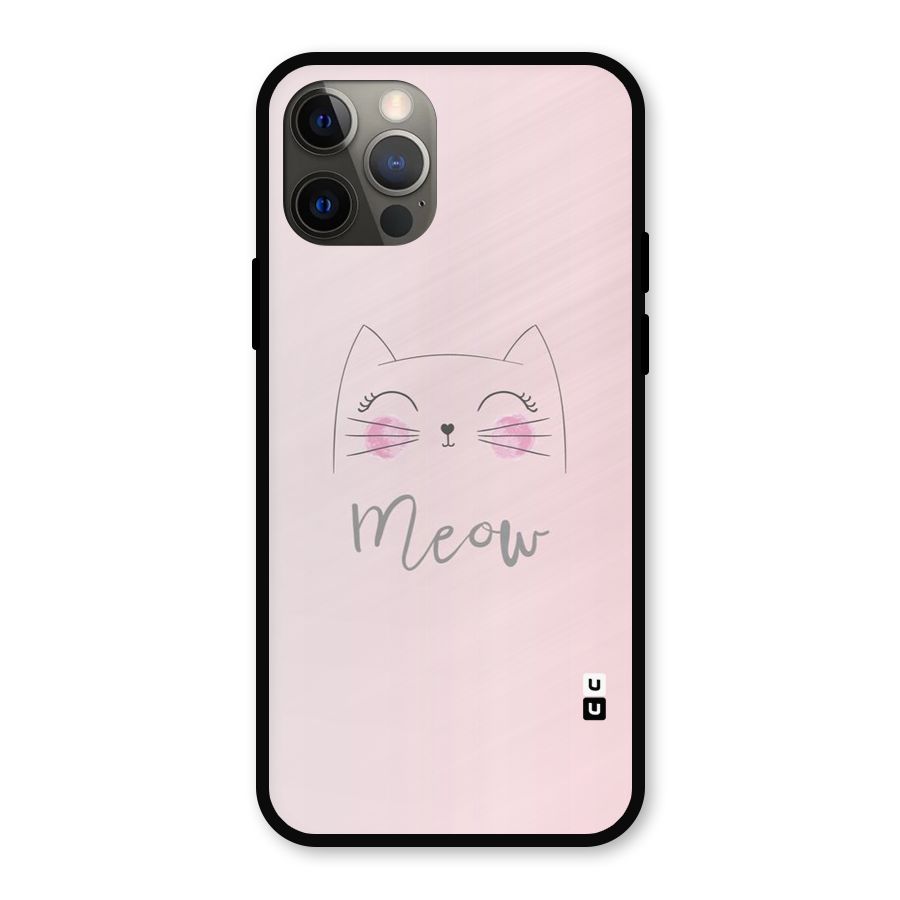 Meow Pink Metal Back Case for iPhone 12 Pro