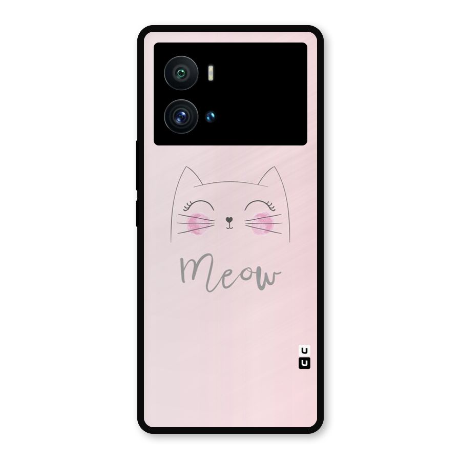 Meow Pink Metal Back Case for iQOO 9 Pro
