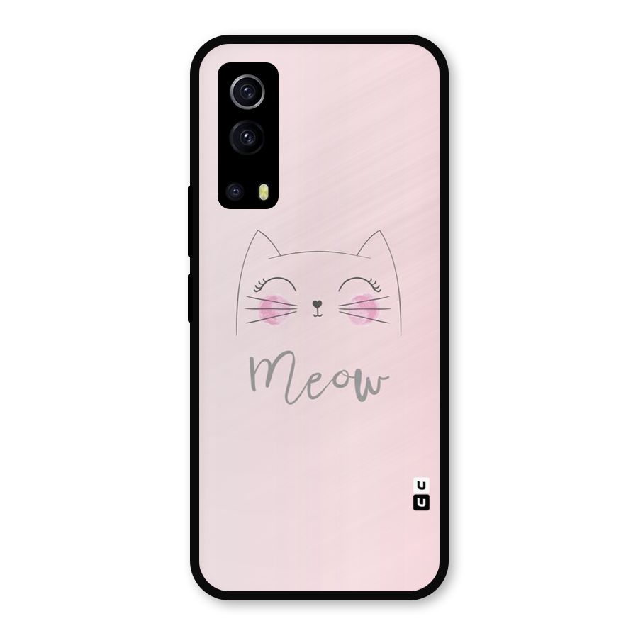 Meow Pink Metal Back Case for iQOO Z3