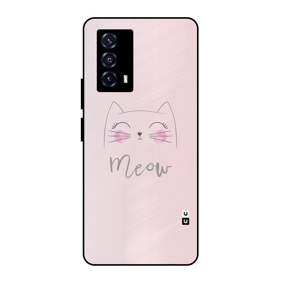 Meow Pink Metal Back Case for iQOO Z5