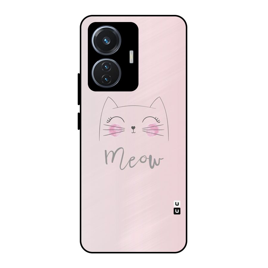 Meow Pink Metal Back Case for iQOO Z6 44W