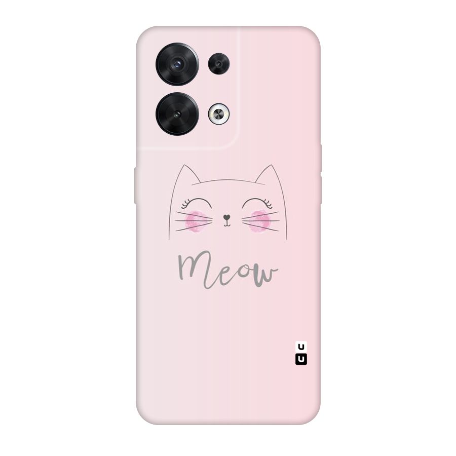 Meow Pink Original Polycarbonate Back Case for Oppo Reno8 5G