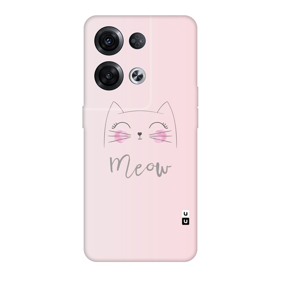 Meow Pink Original Polycarbonate Back Case for Oppo Reno8 Pro 5G