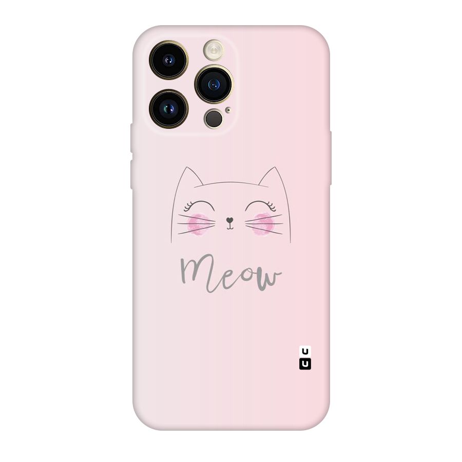 Meow Pink Original Polycarbonate Back Case for iPhone 14 Pro Max