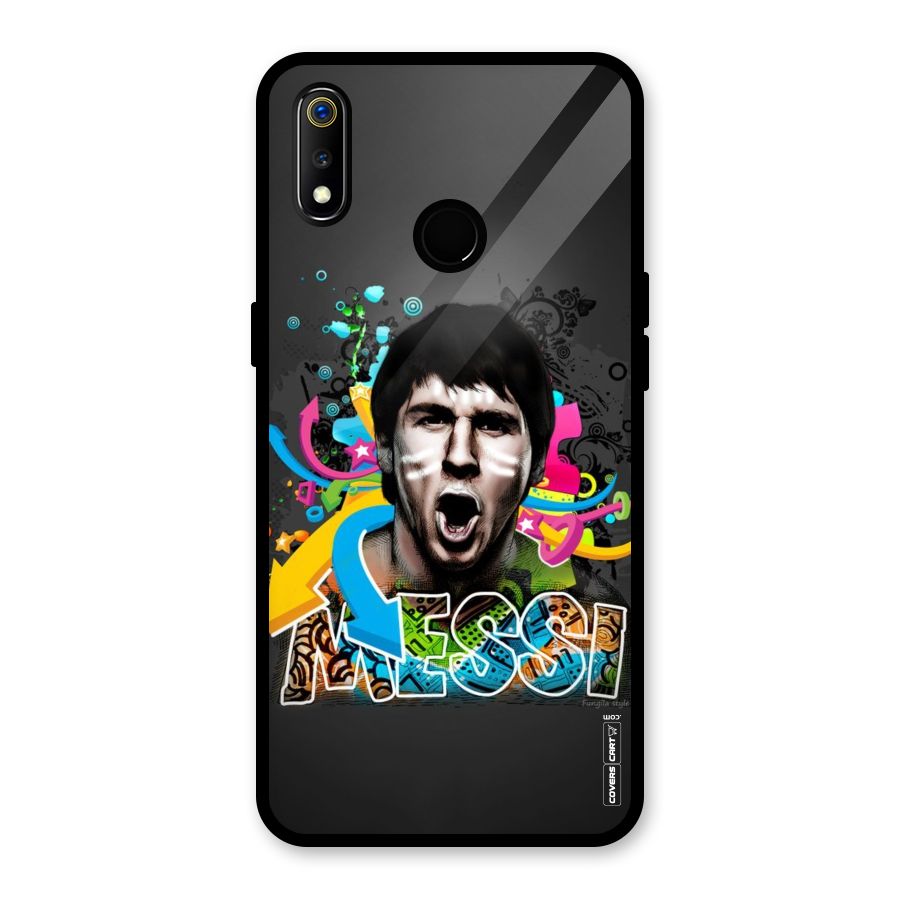 Messi For Argentina Glass Back Case for Realme 3i