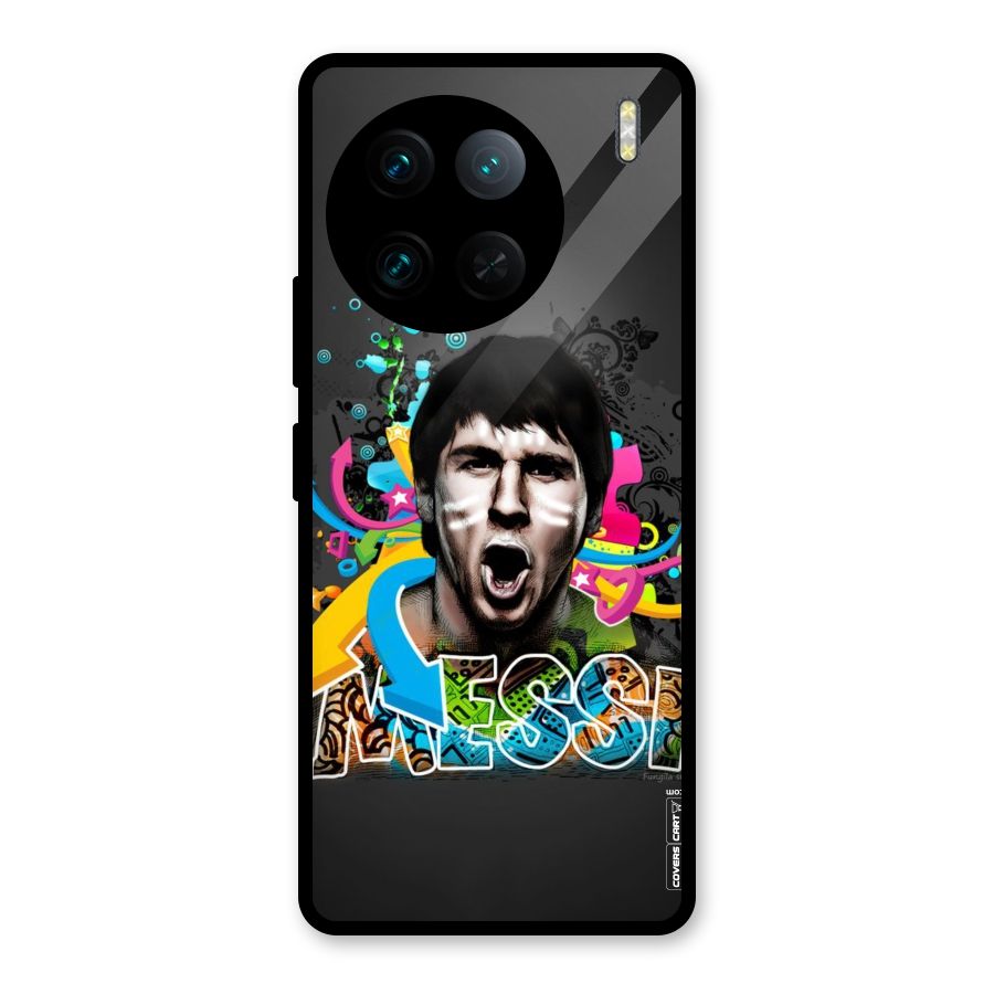 Messi For Argentina Glass Back Case for Vivo X90 Pro