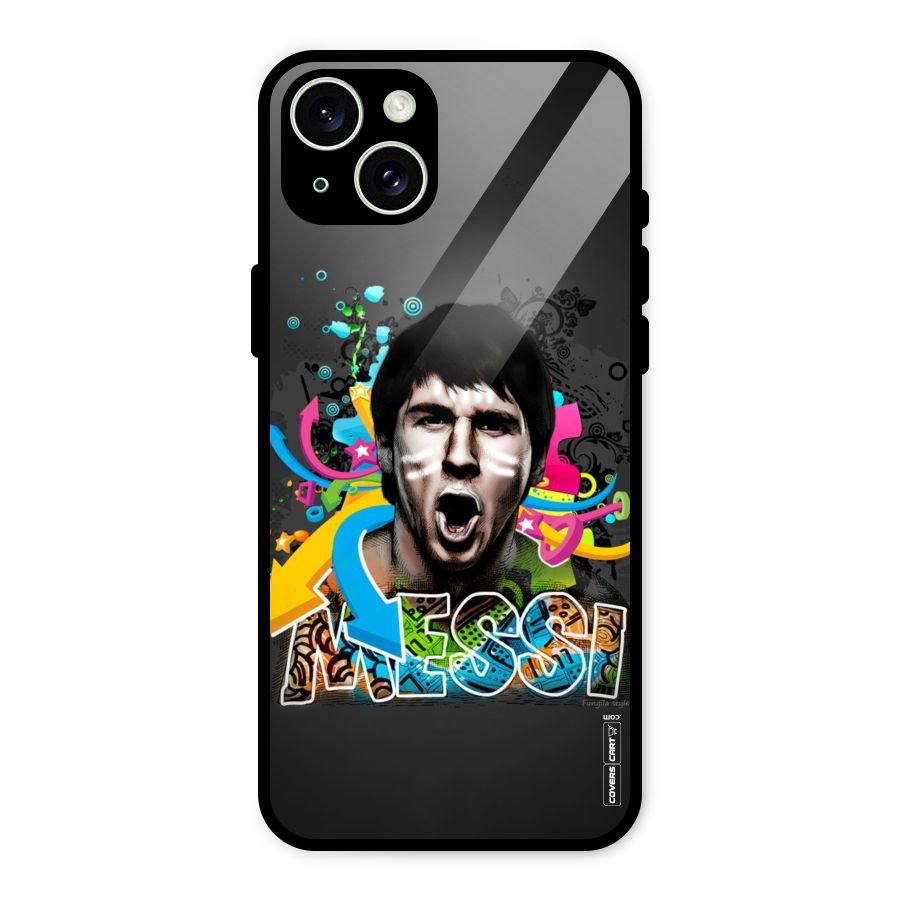 Messi For Argentina Glass Back Case for iPhone 15 Plus