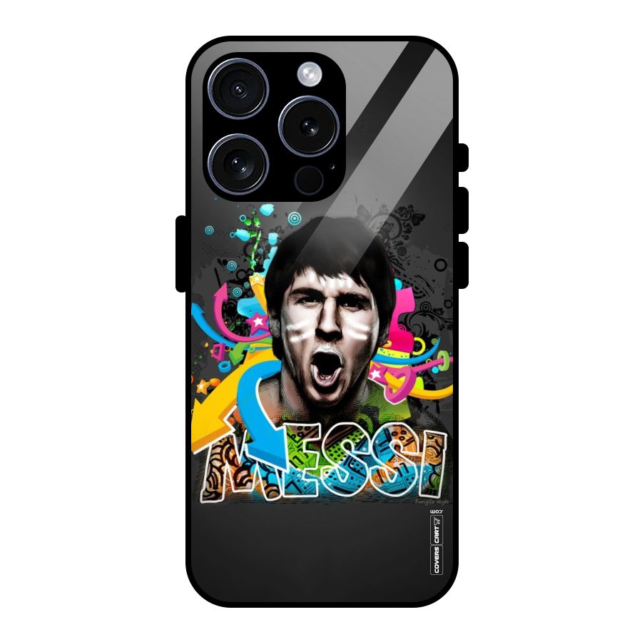 Messi For Argentina Glass Back Case for iPhone 15 Pro
