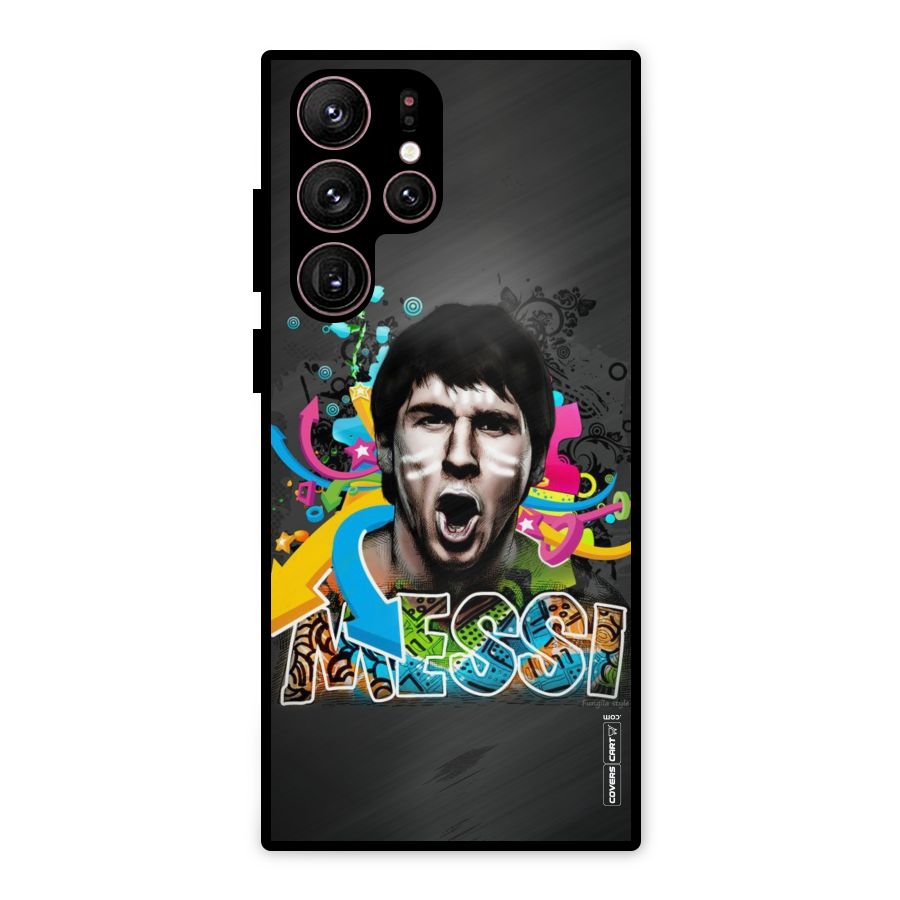 Messi For Argentina Metal Back Case for Galaxy S22 Ultra 5G