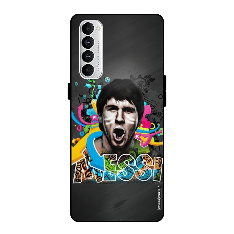 Messi For Argentina Metal Back Case for Oppo Reno4 Pro
