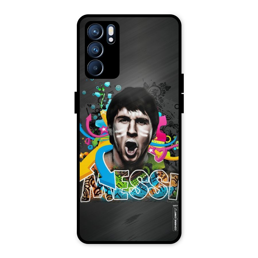 Messi For Argentina Metal Back Case for Oppo Reno6 5G