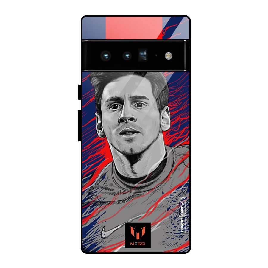 Messi For FCB Glass Back Case for Google Pixel 6 Pro