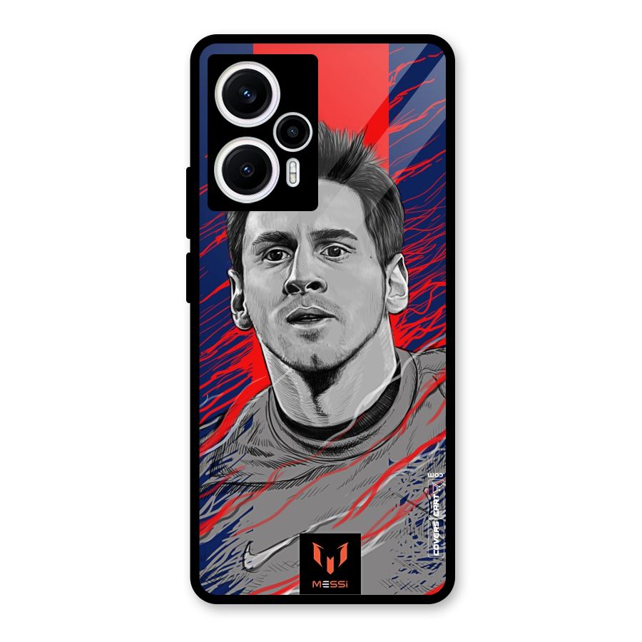 Messi For FCB Glass Back Case for Poco F5