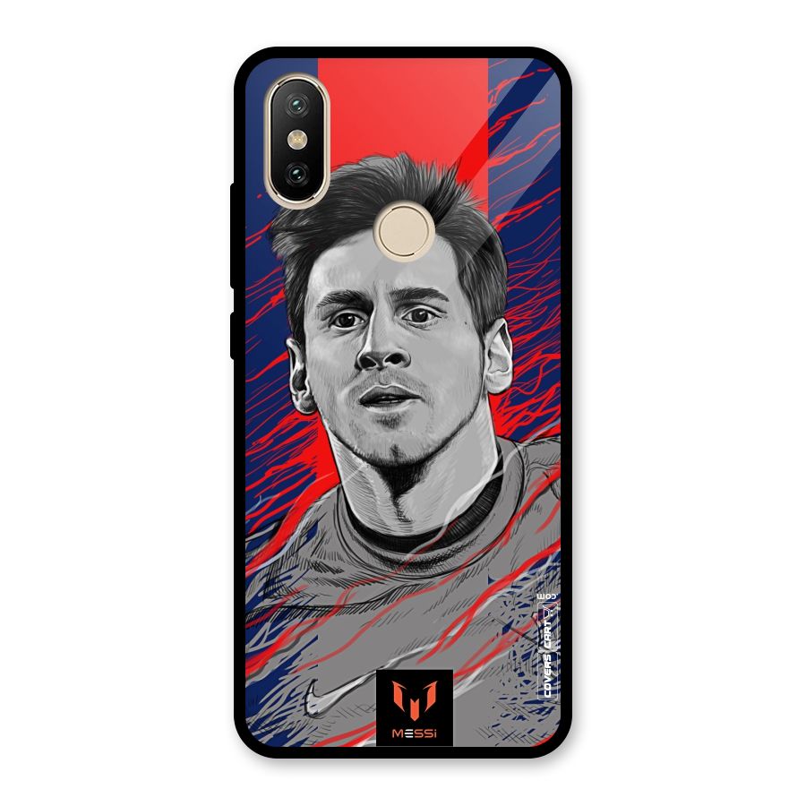 Messi For FCB Glass Back Case for Redmi A2