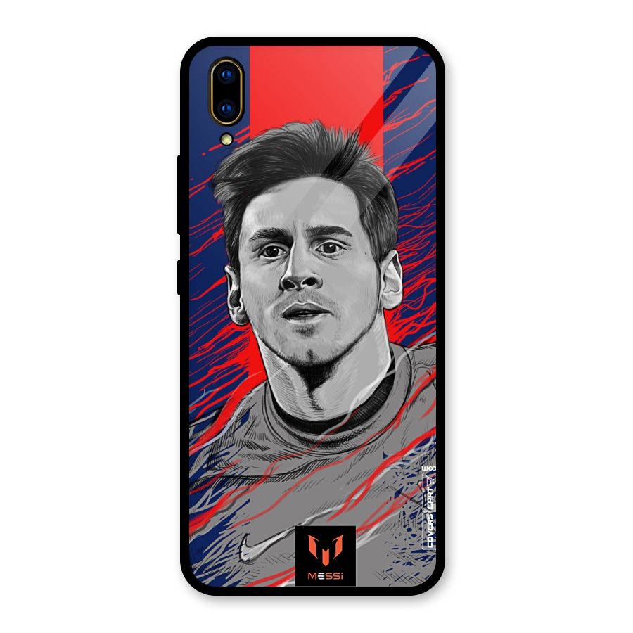 Messi For FCB Glass Back Case for Vivo V11 Pro