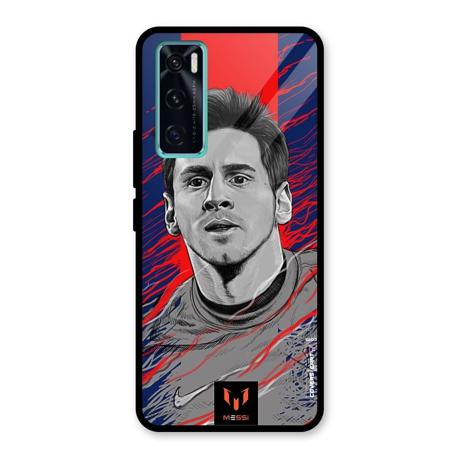 Messi For FCB Glass Back Case for Vivo V20 SE
