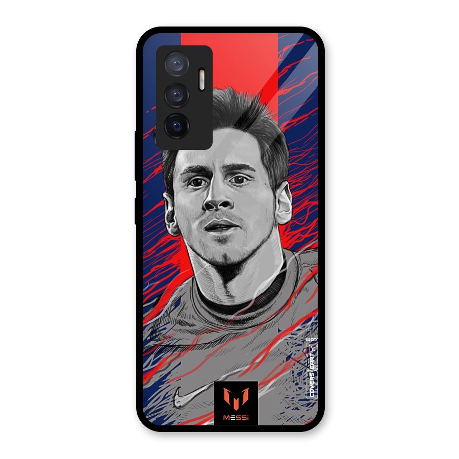 Messi For FCB Glass Back Case for Vivo V23e