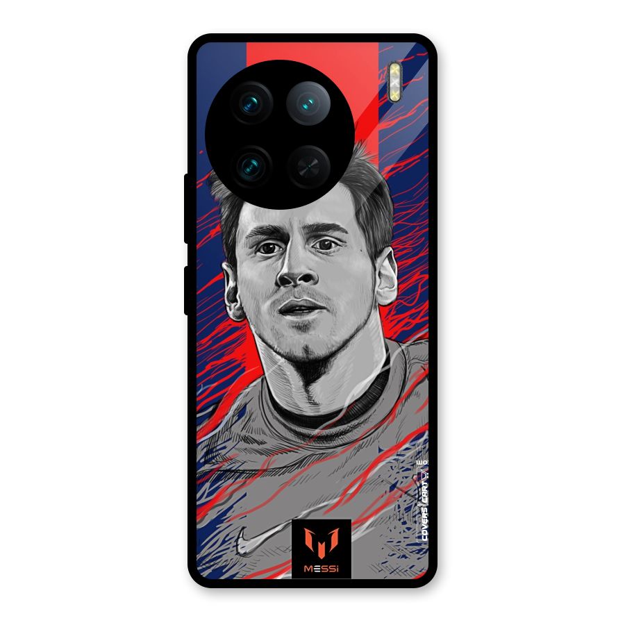 Messi For FCB Glass Back Case for Vivo X90 Pro