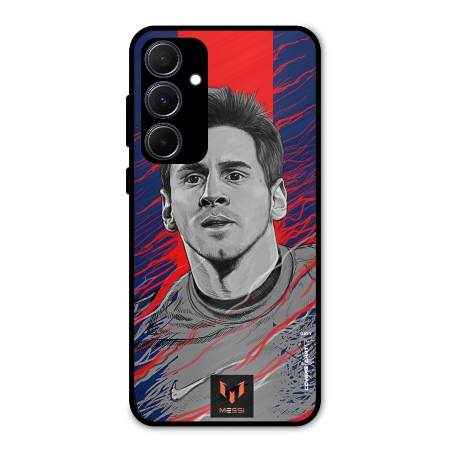Messi For FCB Metal Back Case for Galaxy A35
