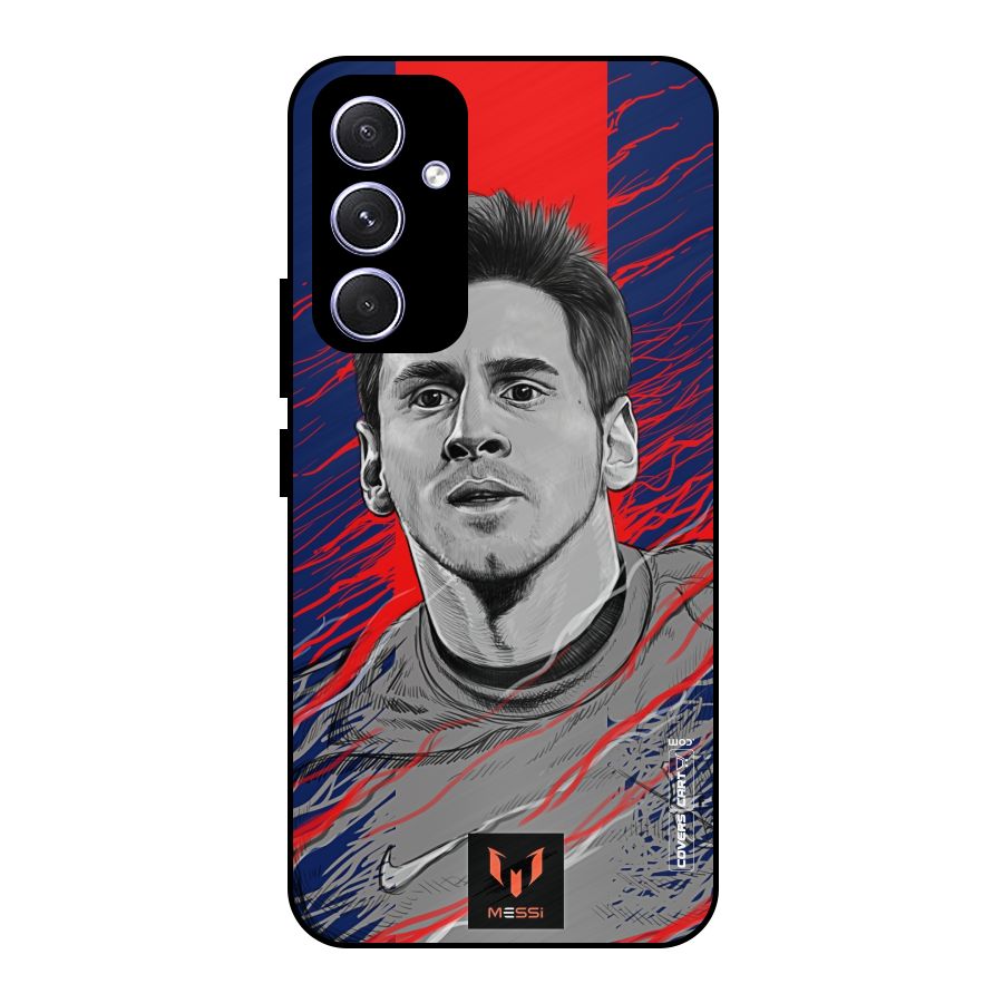 Messi For FCB Metal Back Case for Galaxy A54