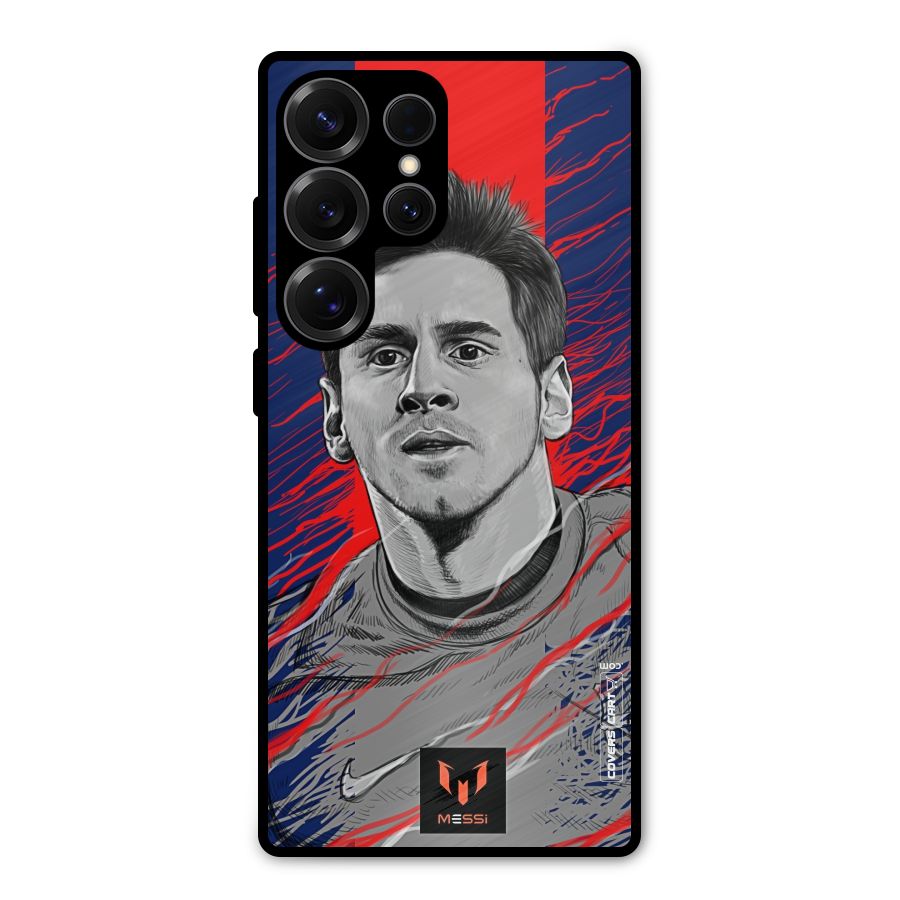 Messi For FCB Metal Back Case for Galaxy S25 Ultra