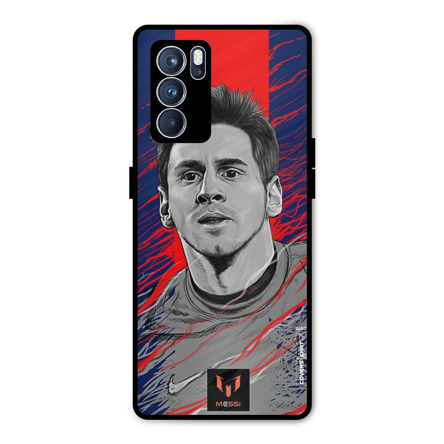 Messi For FCB Metal Back Case for Oppo Reno6 Pro 5G