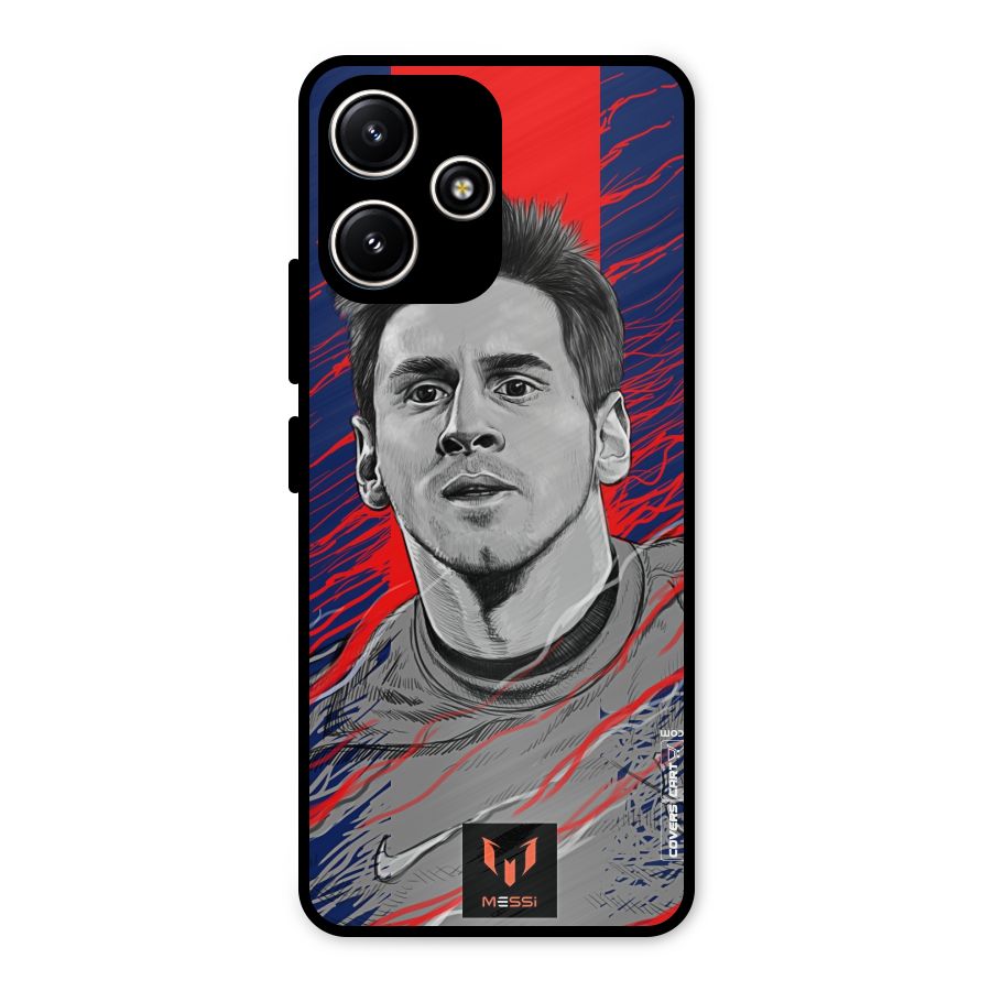 Messi For FCB Metal Back Case for Poco M6 Pro