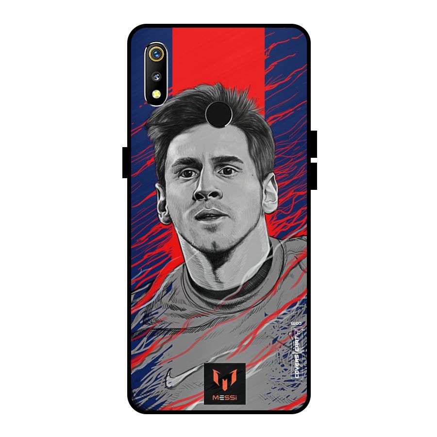 Messi For FCB Metal Back Case for Realme 3i